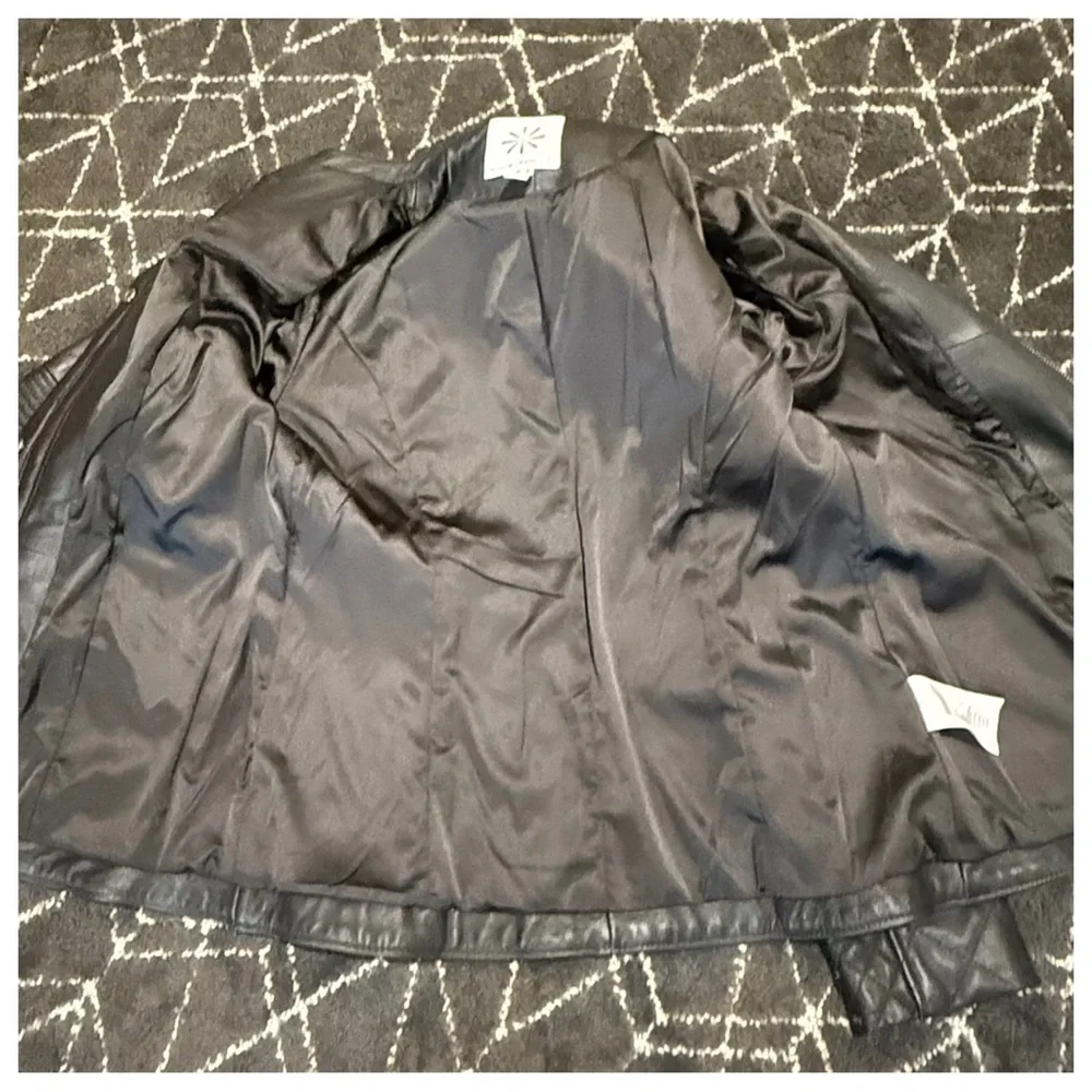 Isaac Mizrahi Live! Zip Front Quilted Leather Jacket with Pockets